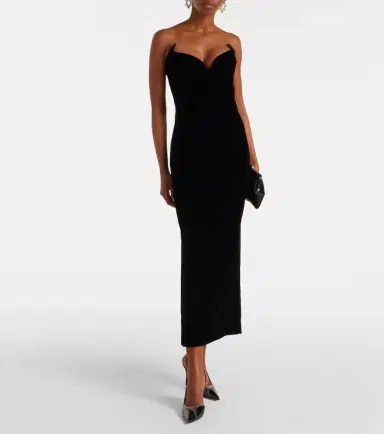 Mugler Velvet bustier dress | Thumbnail 2 Mugler Velvet bustier dress | Thumbnail 2