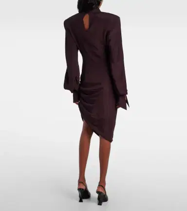 Mugler Draped asymmetric minidress | Thumbnail 5 Mugler Draped asymmetric minidress | Thumbnail 5