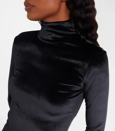Mugler Turtleneck velvet bodysuit | Thumbnail 5 Mugler Turtleneck velvet bodysuit | Thumbnail 5
