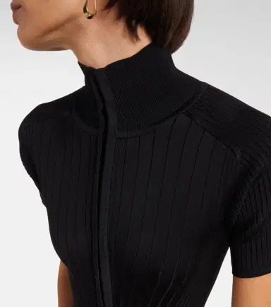 Mugler Ribbed-knit midi dress | Thumbnail 3 Mugler Ribbed-knit midi dress | Thumbnail 3