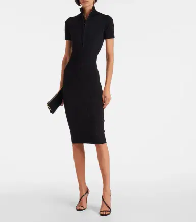 Mugler Ribbed-knit midi dress | Thumbnail 6 Mugler Ribbed-knit midi dress | Thumbnail 6