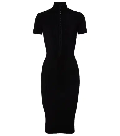 Mugler Ribbed-knit midi dress | Thumbnail 1 Mugler Ribbed-knit midi dress | Thumbnail 1