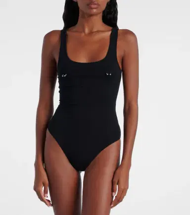 Mugler Embellished cotton-blend bodysuit | Thumbnail 3 Mugler Embellished cotton-blend bodysuit | Thumbnail 3