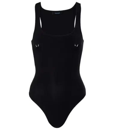 Mugler Embellished cotton-blend bodysuit | Thumbnail 1 Mugler Embellished cotton-blend bodysuit | Thumbnail 1