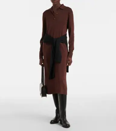 Loro Piana Lyskamm knitted silk polo dress | Thumbnail 3 Loro Piana Lyskamm knitted silk polo dress | Thumbnail 3