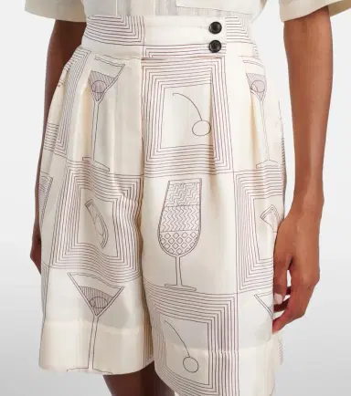 Loro Piana Dorin printed silk twill Bermuda shorts | Thumbnail 3 Loro Piana Dorin printed silk twill Bermuda shorts | Thumbnail 3