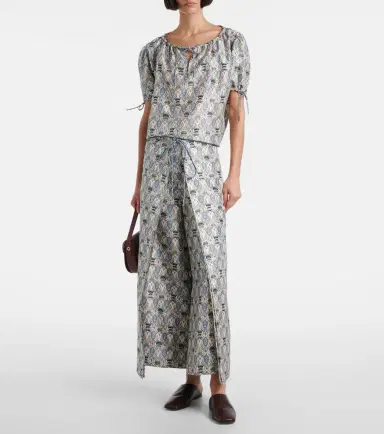 Loro Piana Maynard silk shantung wide-leg pants | Thumbnail 2 Loro Piana Maynard silk shantung wide-leg pants | Thumbnail 2