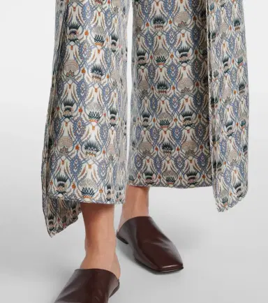 Loro Piana Maynard silk shantung wide-leg pants | Thumbnail 4 Loro Piana Maynard silk shantung wide-leg pants | Thumbnail 4