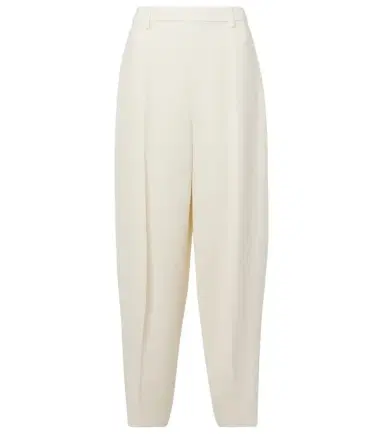 Loro Piana Bob linen crêpe tapered pants | Thumbnail 1 Loro Piana Bob linen crêpe tapered pants | Thumbnail 1