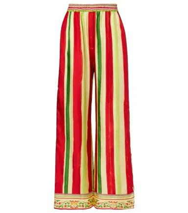 Dolce & Gabbana High-rise striped silk palazzo pants | Thumbnail 1 Dolce & Gabbana High-rise striped silk palazzo pants | Thumbnail 1