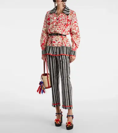 Dolce & Gabbana Striped cotton straight pants | Thumbnail 2 Dolce & Gabbana Striped cotton straight pants | Thumbnail 2
