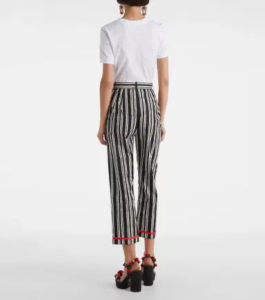 Dolce & Gabbana Striped cotton straight pants | Thumbnail 4 Dolce & Gabbana Striped cotton straight pants | Thumbnail 4