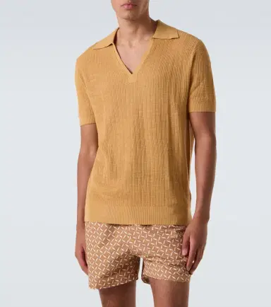 Frescobol Carioca Joaquim cotton-blend polo shirt | Thumbnail 4 Frescobol Carioca Joaquim cotton-blend polo shirt | Thumbnail 4