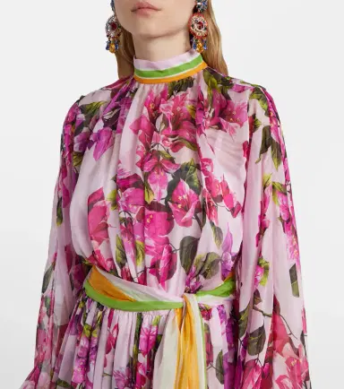 Dolce & Gabbana Belted floral silk kaftan | Thumbnail 2 Dolce & Gabbana Belted floral silk kaftan | Thumbnail 2