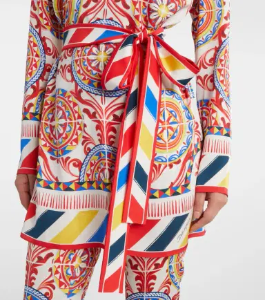 Dolce & Gabbana Belted printed silk top | Thumbnail 4 Dolce & Gabbana Belted printed silk top | Thumbnail 4