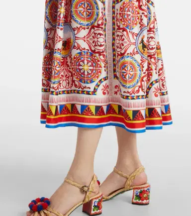 Dolce & Gabbana Printed silk midi dress | Thumbnail 2 Dolce & Gabbana Printed silk midi dress | Thumbnail 2