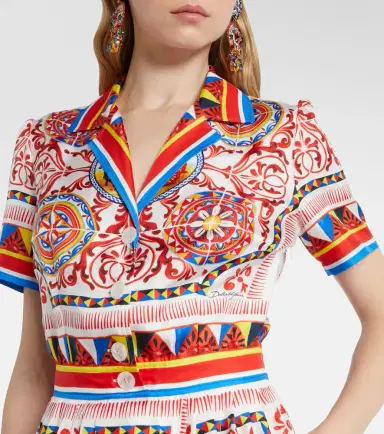 Dolce & Gabbana Printed silk midi dress | Thumbnail 4 Dolce & Gabbana Printed silk midi dress | Thumbnail 4
