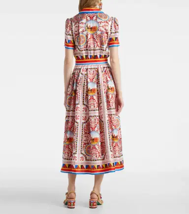 Dolce & Gabbana Printed silk midi dress | Thumbnail 5 Dolce & Gabbana Printed silk midi dress | Thumbnail 5
