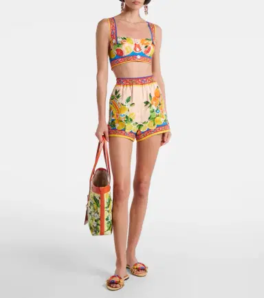 Dolce & Gabbana Taormina printed cotton bra top | Thumbnail 2 Dolce & Gabbana Taormina printed cotton bra top | Thumbnail 2