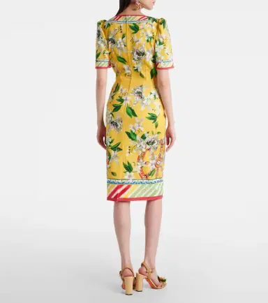 Dolce & Gabbana Printed cotton-blend midi dress | Thumbnail 3 Dolce & Gabbana Printed cotton-blend midi dress | Thumbnail 3