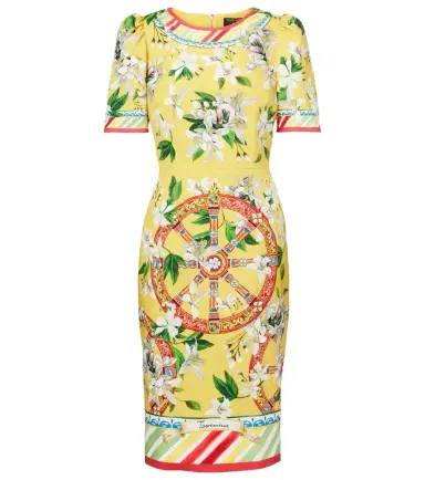 Dolce & Gabbana Printed cotton-blend midi dress | Thumbnail 1 Dolce & Gabbana Printed cotton-blend midi dress | Thumbnail 1