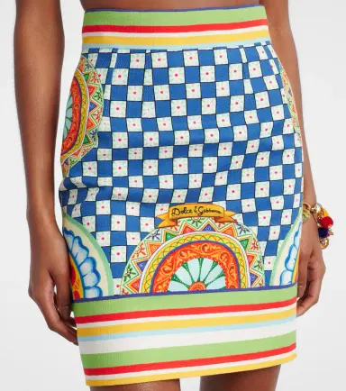 Dolce & Gabbana Cotton patterned miniskirt | Thumbnail 3 Dolce & Gabbana Cotton patterned miniskirt | Thumbnail 3