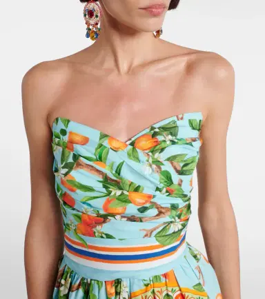 Dolce & Gabbana Taormina printed cotton bustier dress | Thumbnail 4 Dolce & Gabbana Taormina printed cotton bustier dress | Thumbnail 4