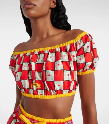 Dolce & Gabbana Patterned cotton crop top | Thumbnail 2 Dolce & Gabbana Patterned cotton crop top | Thumbnail 2