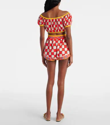 Dolce & Gabbana Patterned cotton crop top | Thumbnail 4 Dolce & Gabbana Patterned cotton crop top | Thumbnail 4