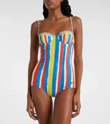 Dolce & Gabbana Cutout striped swimsuit | Thumbnail 3 Dolce & Gabbana Cutout striped swimsuit | Thumbnail 3
