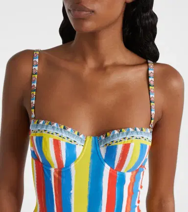 Dolce & Gabbana Cutout striped swimsuit | Thumbnail 4 Dolce & Gabbana Cutout striped swimsuit | Thumbnail 4