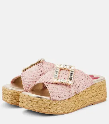 Roger Vivier Espa 60 embellished raffia espadrille sandals | Thumbnail 4 Roger Vivier Espa 60 embellished raffia espadrille sandals | Thumbnail 4