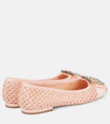 Roger Vivier Tres Vivier embellished raffia ballet flats | Thumbnail 3 Roger Vivier Tres Vivier embellished raffia ballet flats | Thumbnail 3