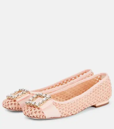 Roger Vivier Tres Vivier embellished raffia ballet flats | Thumbnail 4 Roger Vivier Tres Vivier embellished raffia ballet flats | Thumbnail 4