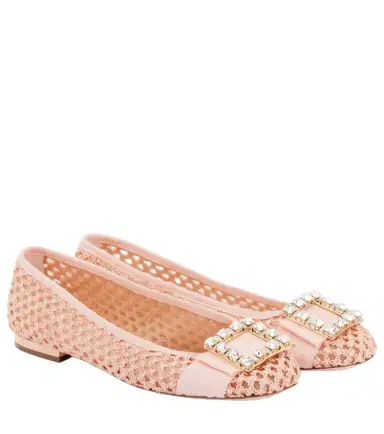 Roger Vivier Tres Vivier embellished raffia ballet flats | Thumbnail 1 Roger Vivier Tres Vivier embellished raffia ballet flats | Thumbnail 1
