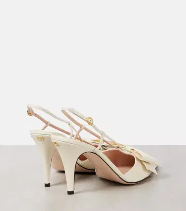 Valentino Garavani Bowow 85 leather slingback pumps | Thumbnail 3 Valentino Garavani Bowow 85 leather slingback pumps | Thumbnail 3