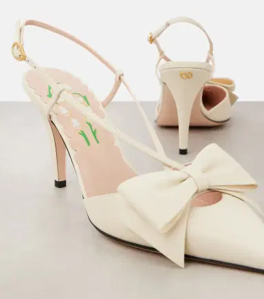 Valentino Garavani Bowow 85 leather slingback pumps | Thumbnail 4 Valentino Garavani Bowow 85 leather slingback pumps | Thumbnail 4