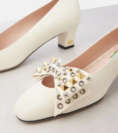 Valentino Garavani Bowow 45 studded leather pumps | Thumbnail 3 Valentino Garavani Bowow 45 studded leather pumps | Thumbnail 3