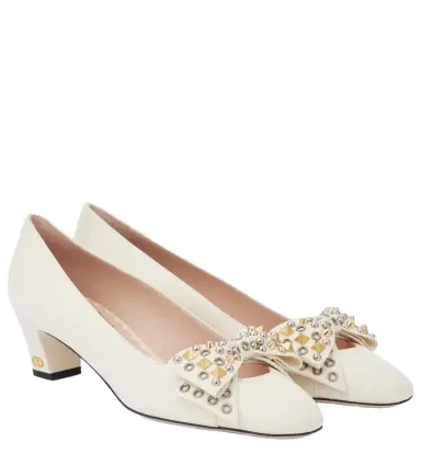 Valentino Garavani Bowow 45 studded leather pumps | Thumbnail 1 Valentino Garavani Bowow 45 studded leather pumps | Thumbnail 1