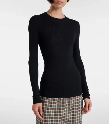 Prada Wool and silk-blend sweater | Thumbnail 2 Prada Wool and silk-blend sweater | Thumbnail 2