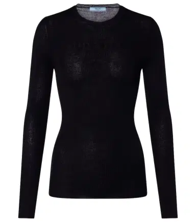 Prada Wool and silk-blend sweater | Thumbnail 1 Prada Wool and silk-blend sweater | Thumbnail 1