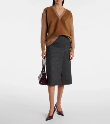 Prada Virgin wool midi skirt | Thumbnail 2 Prada Virgin wool midi skirt | Thumbnail 2