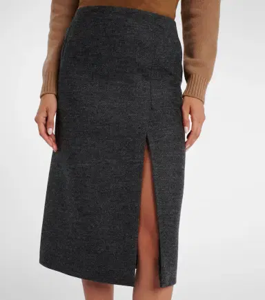 Prada Virgin wool midi skirt | Thumbnail 4 Prada Virgin wool midi skirt | Thumbnail 4
