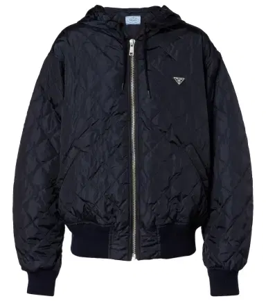 Prada Hooded quilted jacket | Thumbnail 1 Prada Hooded quilted jacket | Thumbnail 1