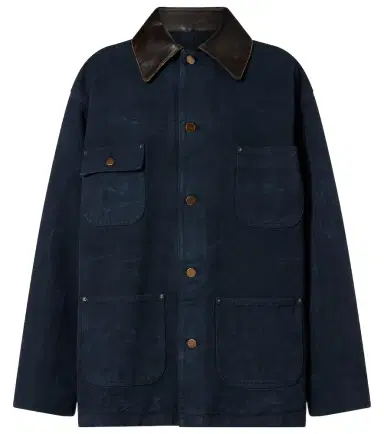 Prada Oversized cotton leather-trimmed jacket | Thumbnail 1 Prada Oversized cotton leather-trimmed jacket | Thumbnail 1