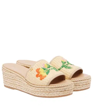 Valentino Garavani Bribri 65 raffia espadrille wedges | Thumbnail 1 Valentino Garavani Bribri 65 raffia espadrille wedges | Thumbnail 1