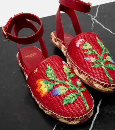 Valentino Garavani Bribri raffia and leather espadrilles | Thumbnail 2 Valentino Garavani Bribri raffia and leather espadrilles | Thumbnail 2