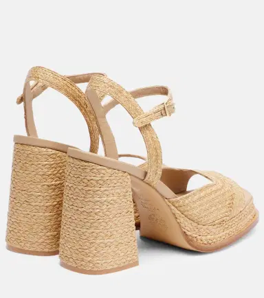 Souliers Martinez Gracia 95 raffia platform sandals | Thumbnail 3 Souliers Martinez Gracia 95 raffia platform sandals | Thumbnail 3
