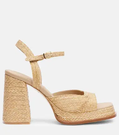 Souliers Martinez Gracia 95 raffia platform sandals | Thumbnail 4 Souliers Martinez Gracia 95 raffia platform sandals | Thumbnail 4