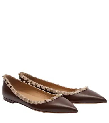 Valentino Garavani Rockstud leather ballet flats | Thumbnail 1 Valentino Garavani Rockstud leather ballet flats | Thumbnail 1